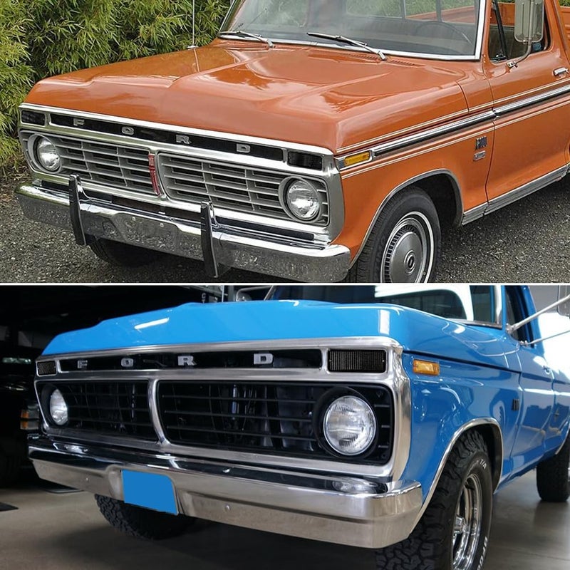 Tonsya For 1974 1975 1976 1977 Ford F-100 F100 Front Bumper Signal Side Marker housing Smoked Lens D5TZ13200A 906-55-22-04 - Image 5